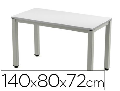 Mesa de escritorio rocada executive 2001ad02 aluminio /cinza 140x80 cm , Rocada , 73018 , 8427951990389